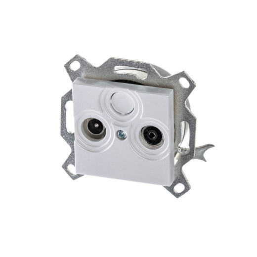 Розетка TV-R ABB Levit проходная 7дБ жемчуг