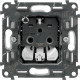 Valena IN'MATIC.Силовая розетка 2К+З 16А 250В.Безвинтовые зажимы.