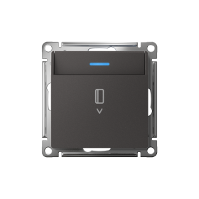 Systeme Electric AtlasDesign Базальт Выключатель карточный с подсветкой, 10А, без задержки отключения, механизм