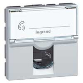 Legrand Mosaic Алюминий RJ45 UTP кат 6a 2 мод