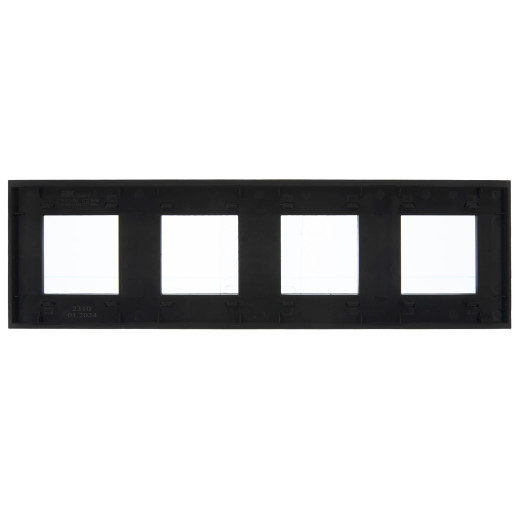 SKANDY Рамка 4-мест. SK-F24Bl стекло черн. IEK