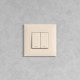 Кнопка двухклавишная в стену, Avanti, ванильная дымка