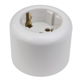 BIRONI Ришелье Керамика Белый Розетка с/з