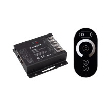 Arlight Диммер ARL-OVAL-DIM Black (12-24V, 3x10A, ПДУ Овал, RF, RJ45) (IP20 Металл, 3 года)