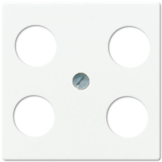 Крышка для SAT-TV-розетки с 4-мя гнездами, белая