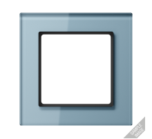 JUNG A creation Стекло Серо-голубое Рамка 5-ая