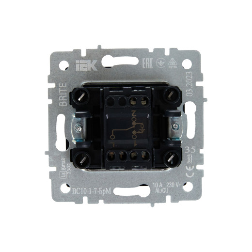 BRITE Выключ. 1-кл. прох. с инд. 10А ВС10-1-7-БрМ мар. IEK