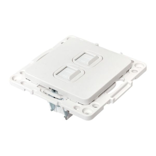 Стокгольм Механизм розетки RJ-45 2-местной белый EKF