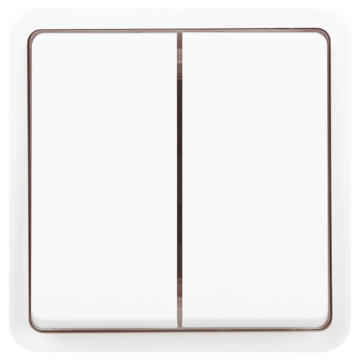 Переключатель ЭРА Эксперт 11-1526-01 двойной IP55 10АХ-250В СУ белый