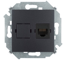 Simon 15 Графит Розетка компьютерная RJ45 кат.5е, Systimax