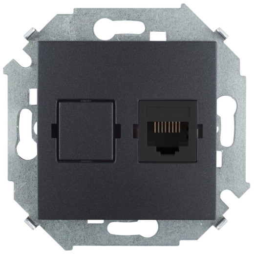 Розетка компьютерная RJ45 кат.5е, Systimax, графит