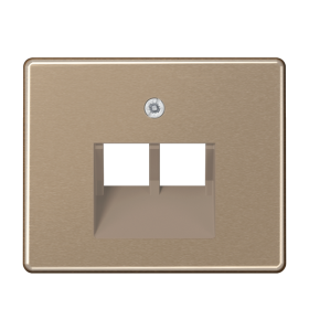 JUNG SL 500 Бронза Накладка 2-ой наклонной ТЛФ/комп розетки