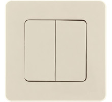 Legrand/Daccord INSPIRIA Слоновая кость Выключатель двухклавишный 10 AX - 250 В.