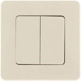 Legrand/Daccord INSPIRIA Слоновая кость Выключатель двухклавишный 10 AX - 250 В.