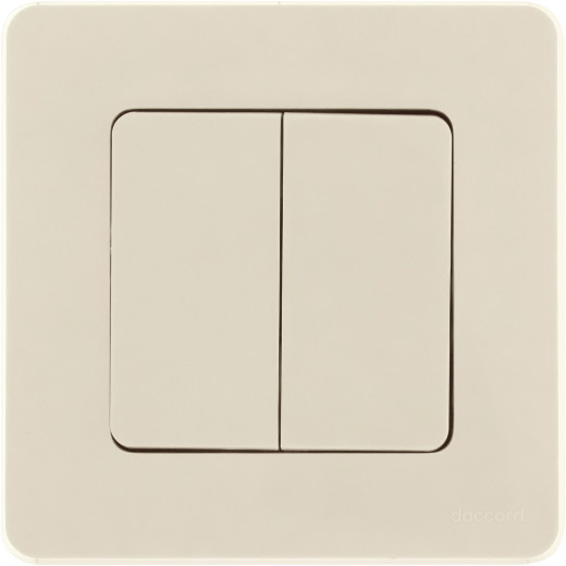 Выключатель двухклавишный - Legrand/Daccord Inspiria - 10АХ 250В безвинтовые зажимы - слоновая кость
