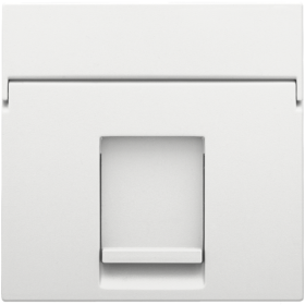 Niko Пластик Белая сталь Накладка на розетку RJ