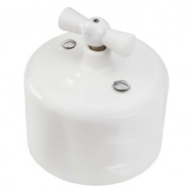 BIRONI Ришелье Керамика Белый Выключатель  1-кл