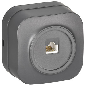 IEK GLORY Роз. комп. RJ45 кат.5E о/у РК10-ХСм сталь м.