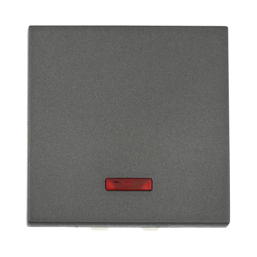 LK45 Выключатель с индикатором 45х45мм (схема 1L) 16 A, 250 B (черный бархат)