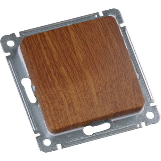 ВС10-461-05 Переключатель скрытой установки, одноклавишный, механизм, цвет  дуб