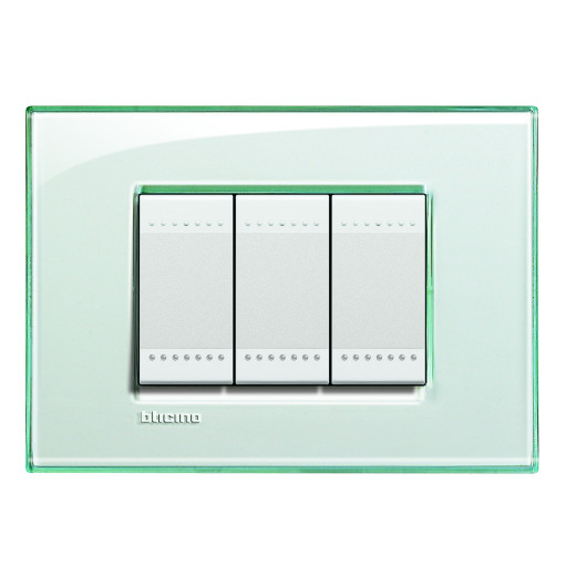 Livinglight Рамка прямоугольная, 3 модуля, цвет Морская вода