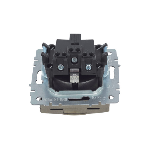 BRITE Роз. с з/к/ш с кр. 16А IP20 РСбш10-3-БрШ шамп. IEK