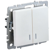 IEK BRITE BASE Жемчуг Выключ. 2-кл с индик 10А ВС10-2-1-БрЖ
