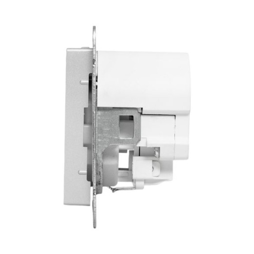 Механизм розетки с USB-C - 2шт, 16А, с заземлением, со шторками, алюминий Эпика EKF