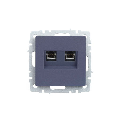 BRITE Роз. двойная RJ11+RJ45 кат.5E РК/Т12-БрМ мар. IEK