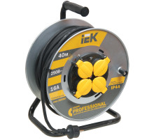 IEK Катушка УК40 на мет с т/з 4 места 2Р+PЕ/40м КГ 3х2,5мм2 IP44 