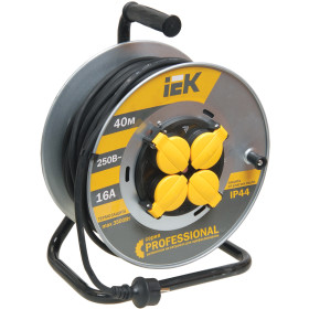 IEK Катушка УК40 на мет с т/з 4 места 2Р+PЕ/40м КГ 3х2,5мм2 IP44 
