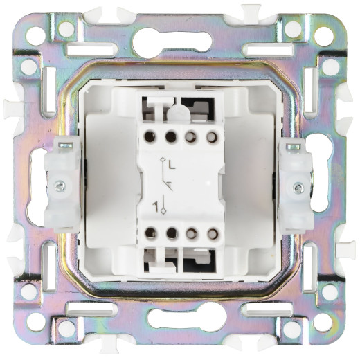SKANDY Выключ. 1-кл. кнопоч. 10А SK-V14N никель IEK