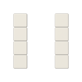 JUNG комплект накладок 4гр слоновая кость