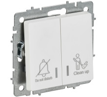 IEK BRITE Выключ. 2-кл. с инд. отел. 10А ВС10-2-9-БрАБ а/б