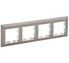 IEK BRITE Рамка 4-мест. РУ-4-Бр хром/никель