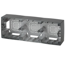 ЭРА 12-6103-05 Коробка наклад. монтажа 3 поста, Эра12, антрацит (5/50/600)