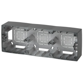ЭРА 12-6103-05 Коробка наклад. монтажа 3 поста, Эра12, антрацит (5/50/600)