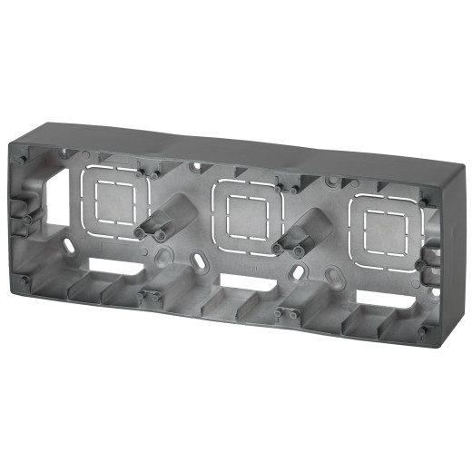 12-6103-05 ЭРА Коробка наклад. монтажа 3 поста, Эра12, антрацит (5/50/600)