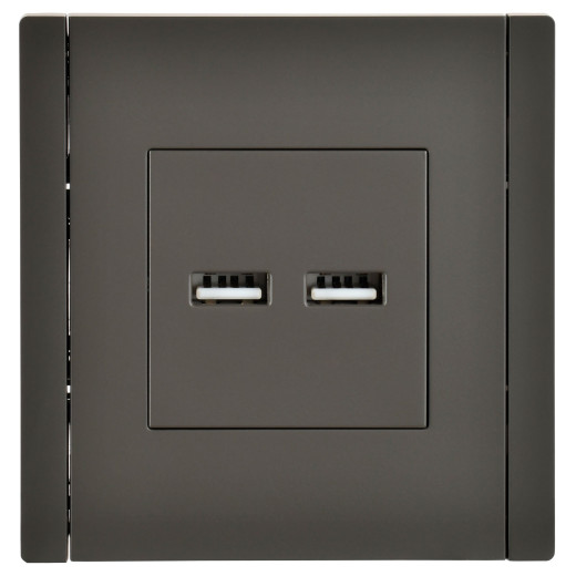 FORTE&PIANO Роз. USB A+A 3,1А FP349 сер. IEK