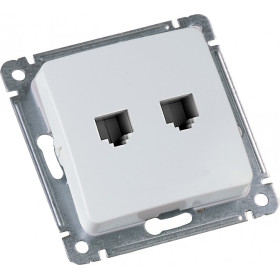 Hegel Мастер внутр Белая РСКТ-440 Розетка компьютерная и телефонная механизм