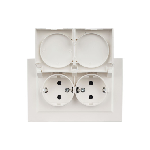 BRITE Роз. 2-я с кр. 16А в сб IP44 РСбш12-3-44-БрЖ жемч. IEK