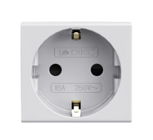 DKC Розетка силовая 2Р+Е, со шторками, 