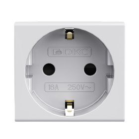 DKC Розетка силовая 2Р+Е, со шторками, 
