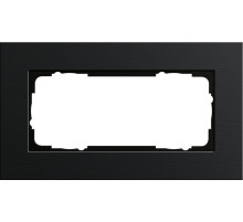 Gira ESP Черный анодированный алюминий Рамка 2-ая без перегородки
