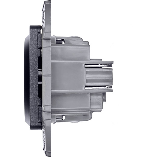 Розетка с заземлением - Legrand/Daccord Inspiria - без шторок 16А 250В винтовые зажимы - антрацит