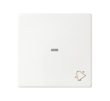 Simon S82 Concept Матовый белый, Клавиша для выключателя с подсветкой и пиктограммой 