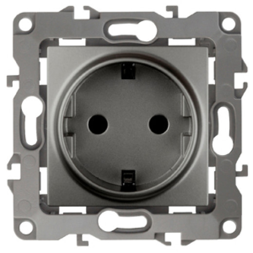 Розетка ЭРА Серия 12 12-2101-12 2P+E Schuko 16A-250В IP20 графит