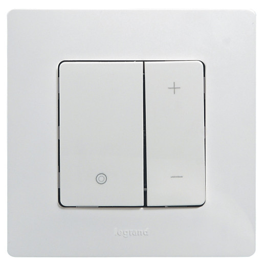 Диммер нажимной универсальный LED - Legrand Etika - 400Вт без нейтрали - алюминий