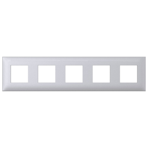Рамка 5 постов (10 мод.), Avanti, закаленная сталь