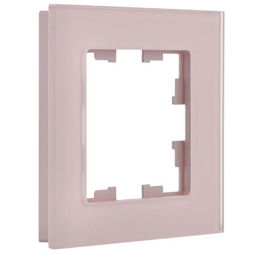 BRITE Рамка 1-мест. РУ-1-2-Бр стекло розовый матовый IEK